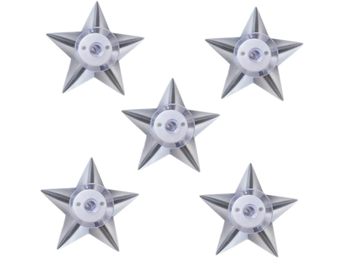Conjunto De 5 Luzes Decorativas De Led Em Formato De Estrela, Com Luz Noturna Suave E Copo, Para Quarto Infantil E Berçário. Gokoco