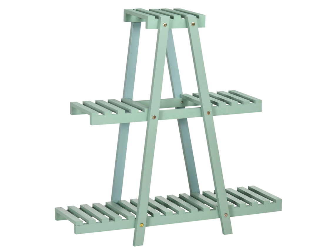 Suporte de Madeira para Plantas 3 Níveis 76x26x76cm BTFORUS