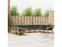 Vidaxl Conjunto De Sofás Para Exterior 9 Pcs Branco E Antracite