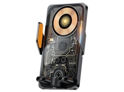Suporte Carro Sensor Inteligente Braçadeira Qi Carregamento Rápido Yizhood Prateado