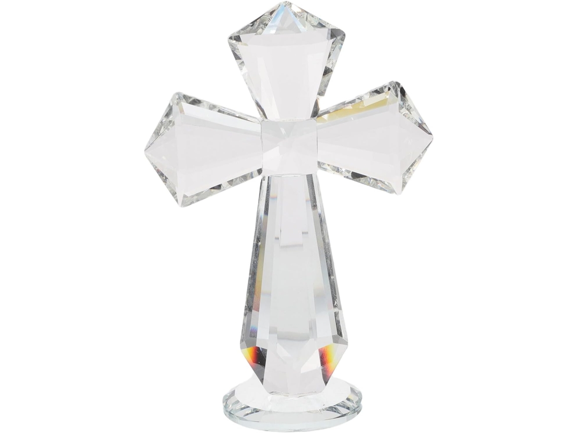 Cristal Decorativa Comunhão Estatueta Cristã Vidro Escultura Refinada Oração Decoração Páscoa Ornamento Único GOKOCO