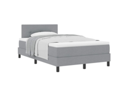 Cama Box com Colchão Cinzento Claro Tecido MAISON EXCLUSIVE (120x200 cm)