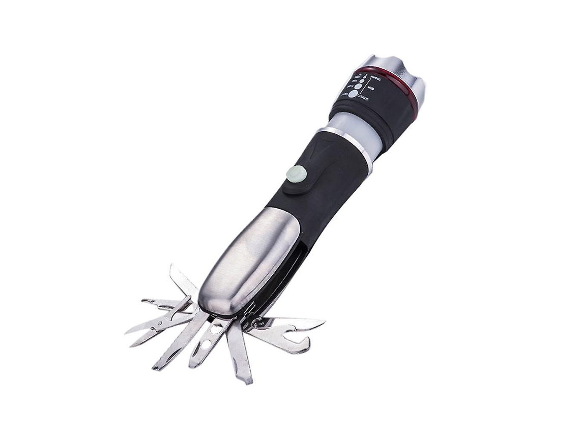 Lanterna Led com Martelo Multiferramenta para Camping de Emergência Wellngs AQUAFORGE