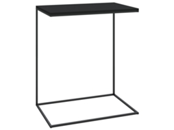 Side Table, Side Tables Vidaxl Preto Madeira Processada (55 X 35 X 66 Cm)