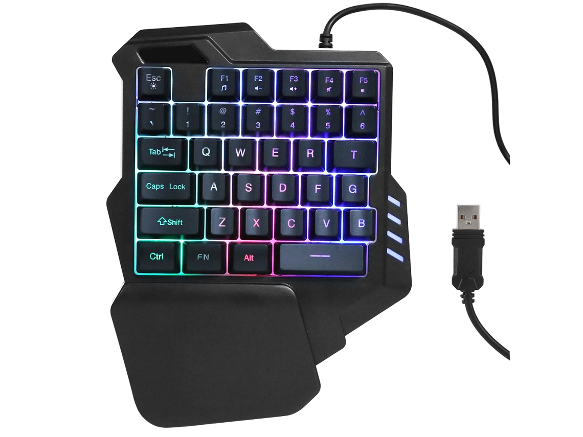 Teclado Mini para Jogos com Iluminação LED de 35 Teclas LAXISCREED
