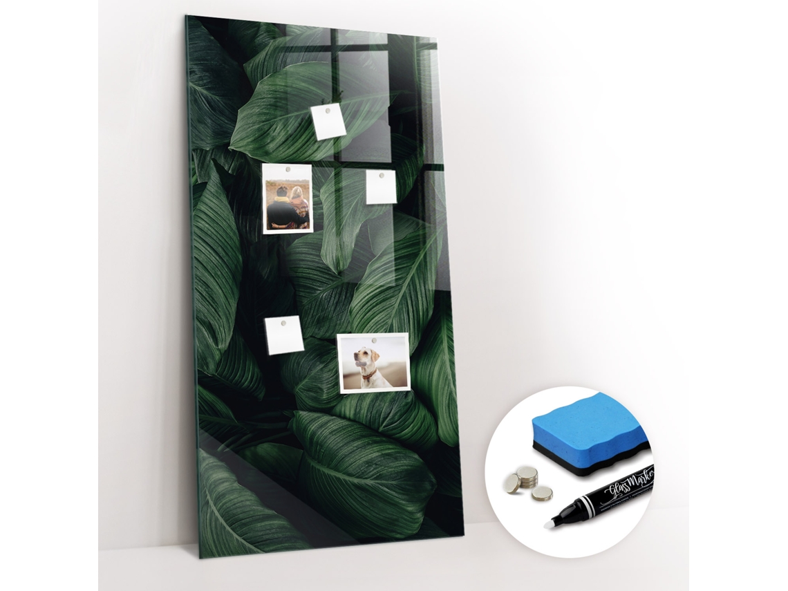 Quadro Magnético Selva Folhas Plantas Para A Cozinha Espelharte (60x120 Cm)