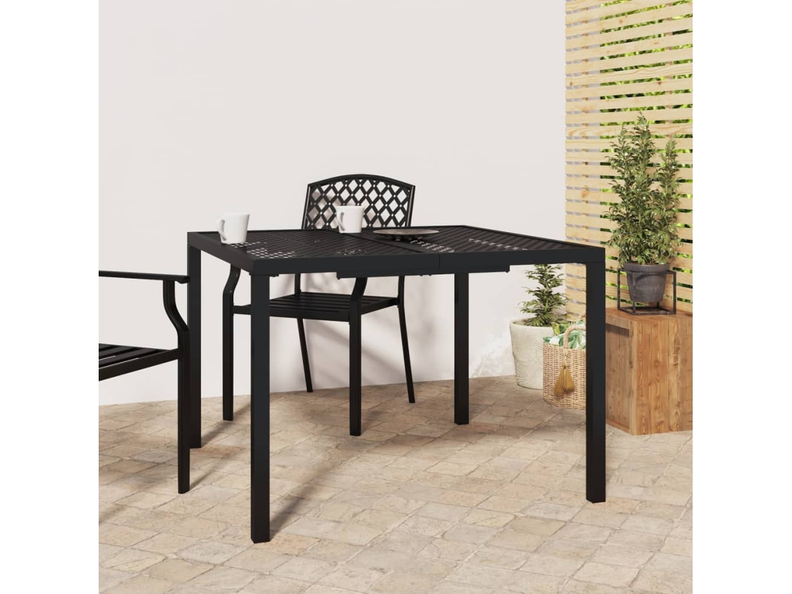 Mesa de Jardim - Mesa Externa 100x100x72 Cm Aço Antracite HARLANV1