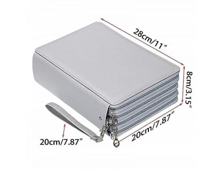 Estojo de PU Veeki, Mochila Escolar para Estudantes, 200 Compartimentos, Bolsa para Armazenamento de Pinturas Artísticas, Estojo de Lápis Miraflow