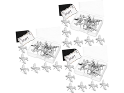 Conjunto Com 3 Peças De Tachinhas Metal Em Formato Avião: Avião,