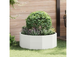 Vidaxl Floreira Branco 90 X 90 X 35 Cm Aço
