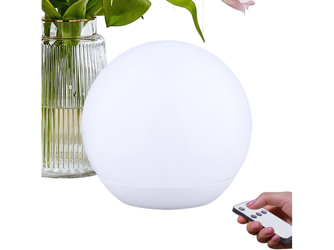 Luminária Noturna Esférica Recarregável De Pequeno Porte Com 3 Modos