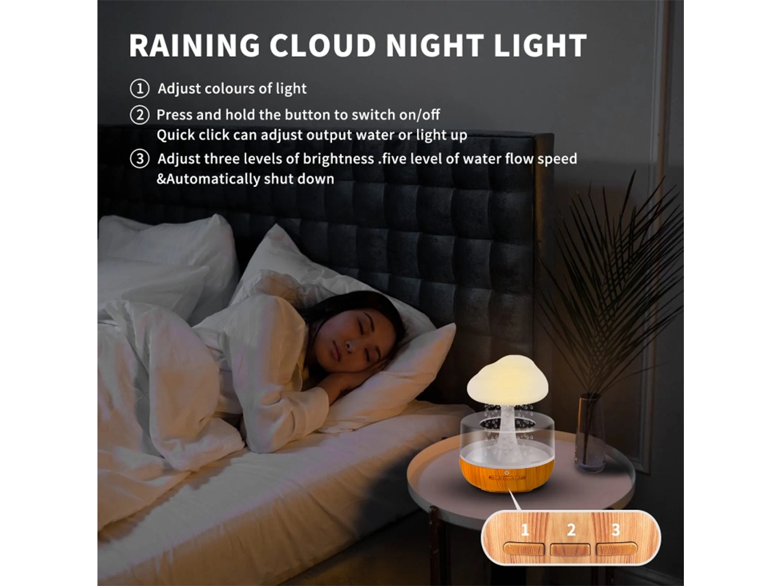 Laxiscreed Máquina De Aromaterapia E Umidificador De 400ml Com Luz Noturna De 7 Cores Para Spa Em Casa