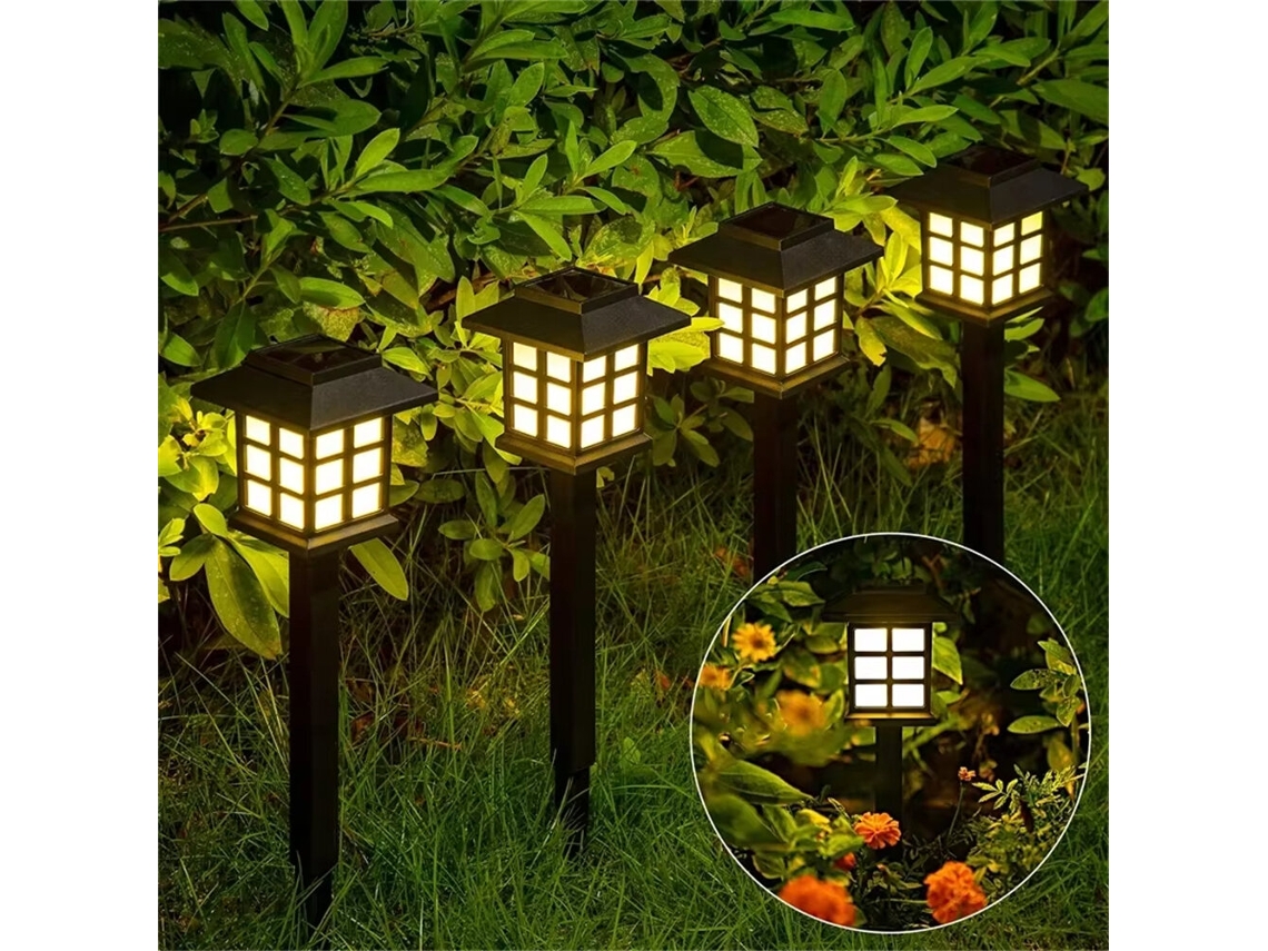 Rgb-elfeland Led Solar Caminho Luzes Lâmpada De Decoração De Gramado Para Jardim Ao Ar Livre Quintal Paisagem Pátio Calçada Iluminação De Passarela