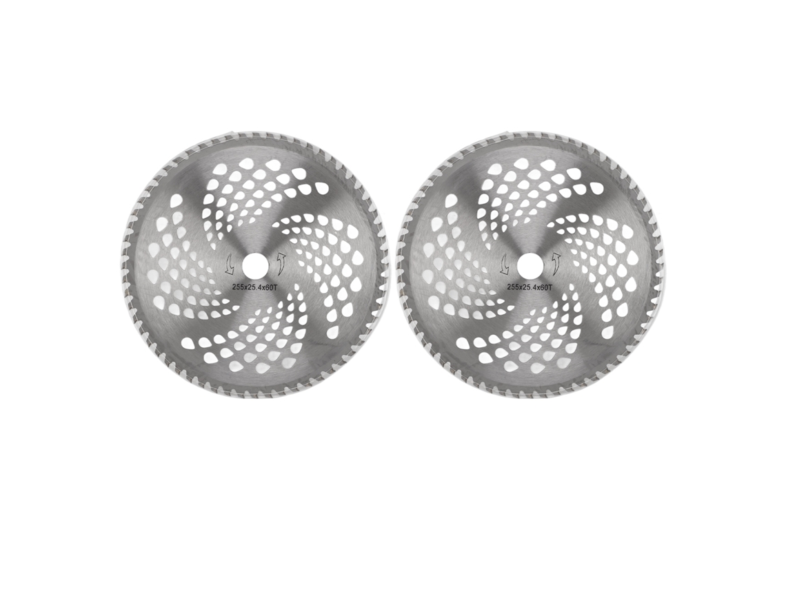 Ronjoe-2pcs Lâmina Cabeça Cortador Grama Aço Ligado 10 Polegadas 60t Peças Substituição Jardim