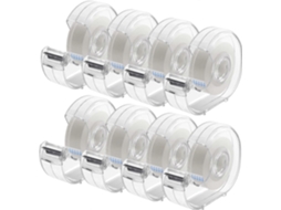 Fita Adesiva Transparente Com Dispensador E Refis, Ideal Para Embrulhar Presentes, Uso Doméstico, Escolar E No Escritório, 1,8 X 25,4 Cm (0,7 X 1