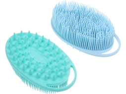 Escovas De Silicone Dupla Face Para Limpeza Profunda E Massagem Corporal No Banho, Conjunto Com 2 Unidades