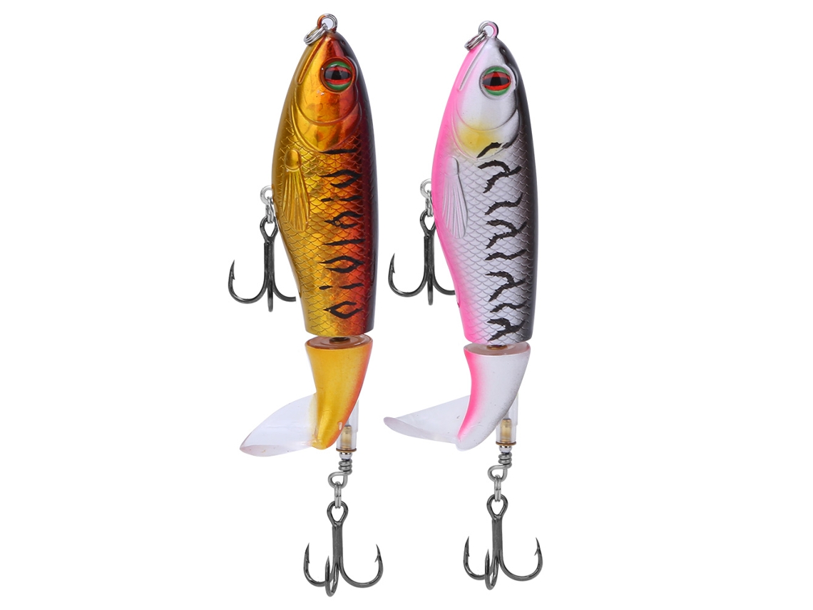 Hard Bait Floating Pencil Propeller Tractor Design 2-pack Abs Plastic Lure