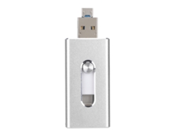 Pen Drive Usb 3.0 Portátil Multifuncional 3 Em 1 Compatível Com Ios E Android Prata