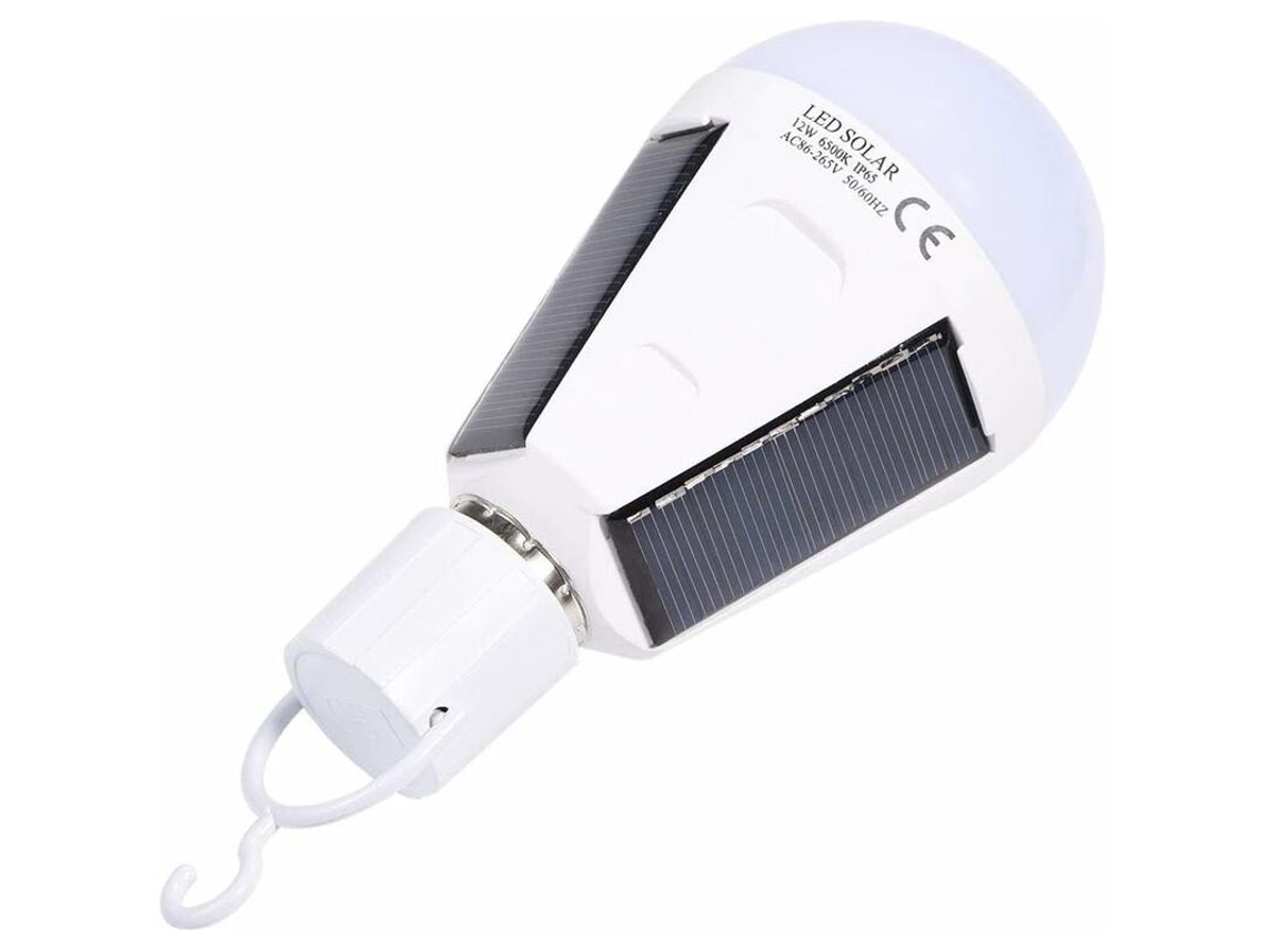 LANTERNA SOLAR PORTÁTIL 12W, IP à prova d'água, E27, camping e trilhas AQUAFORGE