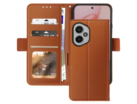 Capa Porta-cartões Honor 400 Anti-rfid Castanho