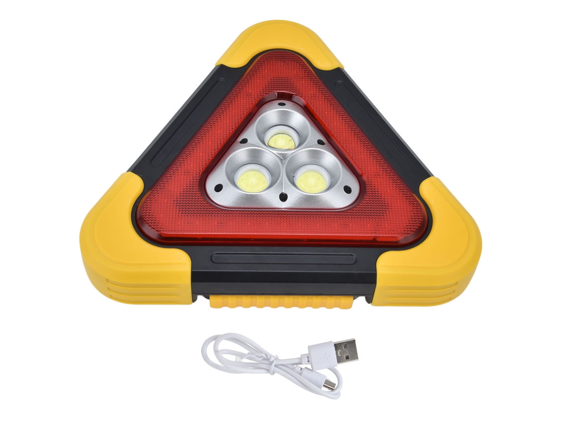2026 luz de Advertência Triangular Vermelha para Carro com Carga Solar e Usb Luz de Emergência Led Segura Ajustável