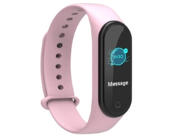 Smartwatch de Temperatura Corporal M4S com Carregamento Magnético Ip67 À Prova D'Água Pedômetro Monitor de Frequência Cardíaca Rosa