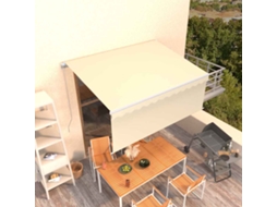 Vidaxl Toldo Retrátil Manual Com Estore 3x2,5 M Cor Creme