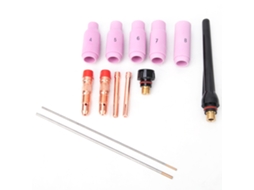 Kit de acessórios consumíveis para tocha TIG, 13 peças, 1,6 mm e 2,4 mm, para tochas 17/18/26.