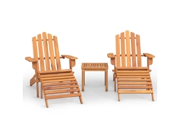 Conjunto 3 lounge de jardim VIDAXL Adirondack acácia maciça