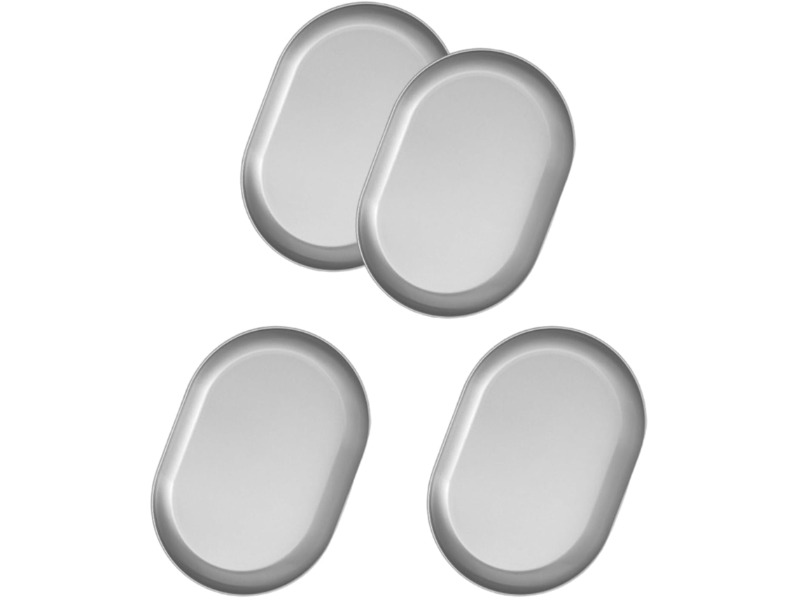 Conjunto De 4 Elegantes Pratos De Jantar Em Aço Inoxidável 304, Ideais Para Ocasiões Especiais E Uso Diário