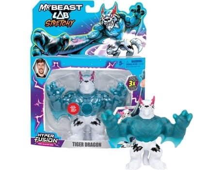Figurine Elástica Mrbeast Lab Goo Jit Zu Tigre Dragão 11 Cm