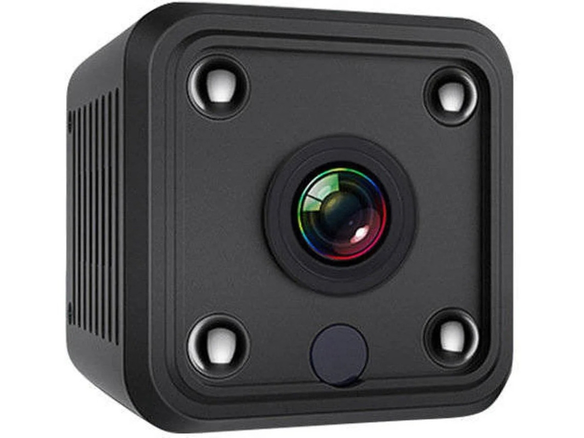 Minicâmera de segurança sem fio Bestvite com áudio, visão noturna, detecção de movimento, HD 1080p, WiFi (preta)