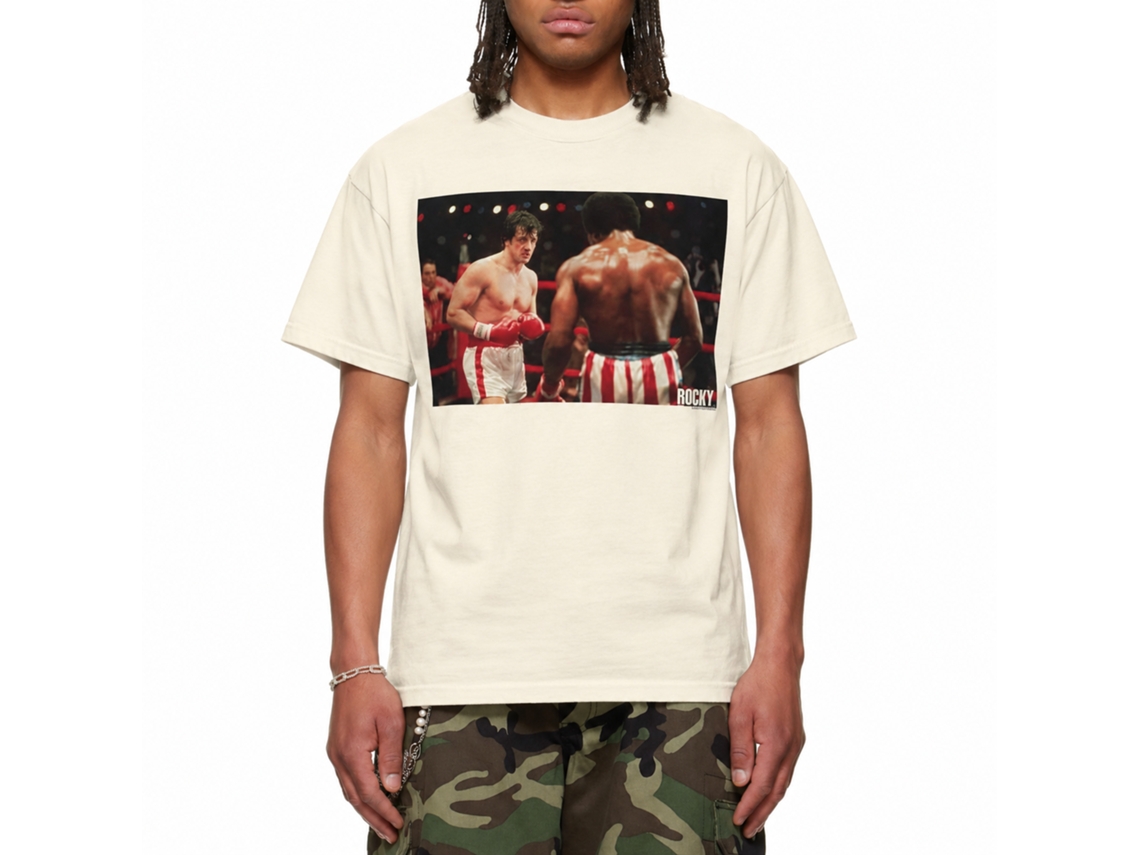 Rockinstone Rocky Movie Gripin And Trippin Solid Natural Adult T-shirt Size:xxxl