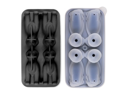 Forma De Gelo 3d Em Formato Labrador, Livre De Bpa, Fácil De Desenformar E Adequada Para Máquina De Lavar Loiça. Preto Hexinyigjly
