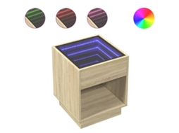 Bedside Table, Bedside Tables Vidaxl Marrom Madeira Processada (40 X 40 X 50 Cm)