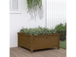 Vaso/floreira Jardim 82,5x82,5x39 Cm Pinho Maciço Castanho Mel Lovely Home
