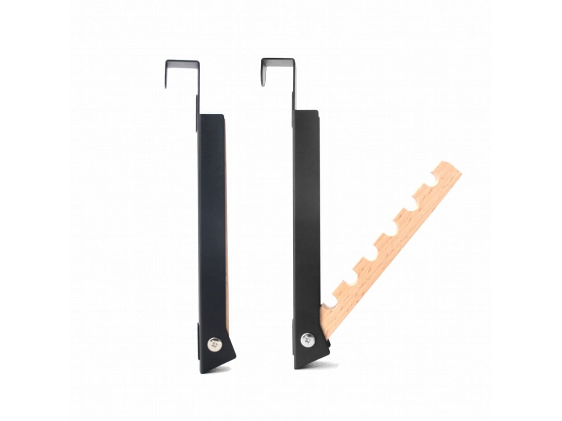Cabide De Porta Eifson Dobrável Ferro E Madeira 4.5cm (cinza)