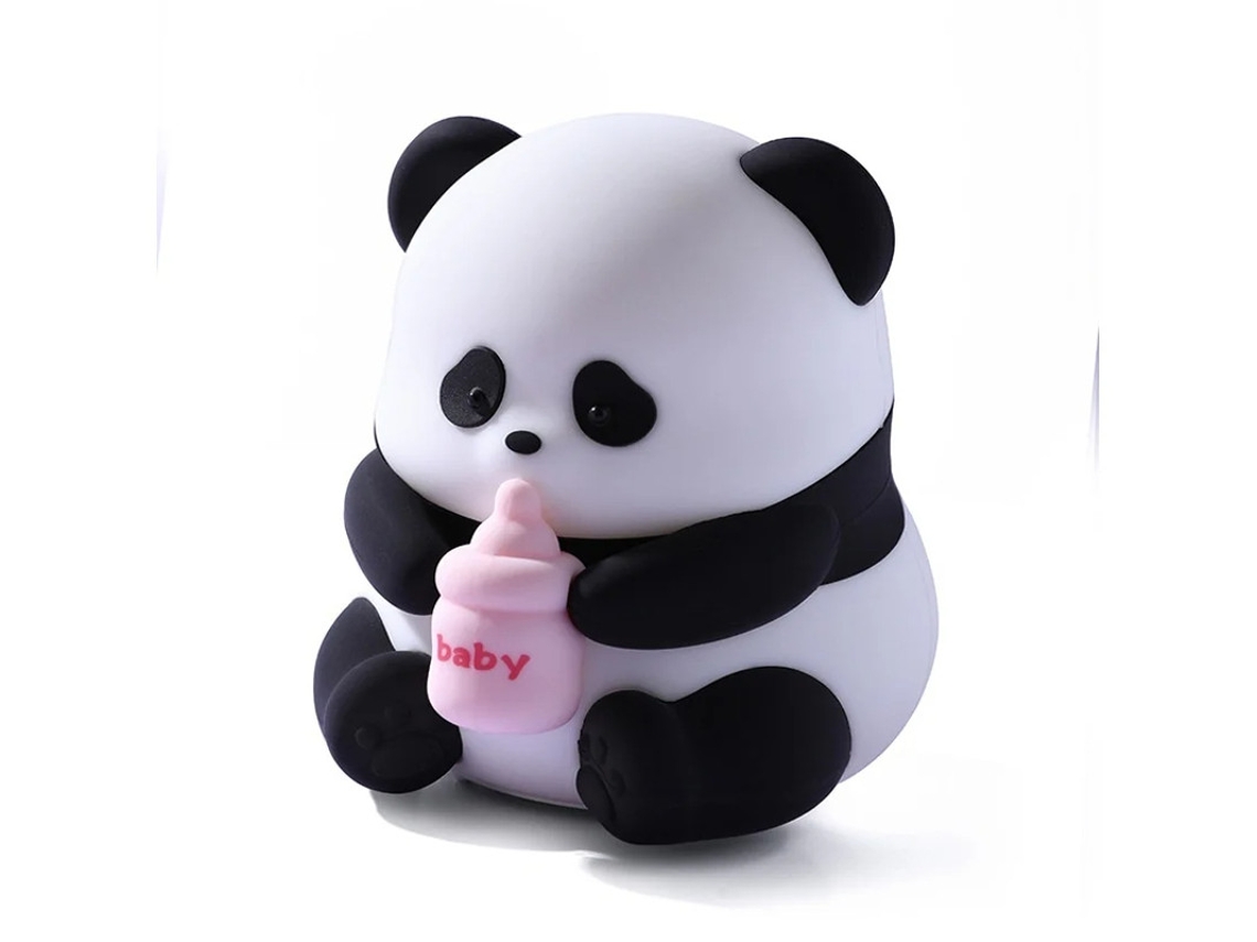 Panda Luz Noturna Silicone Yizhood Desenho Animado Recarregável Branco