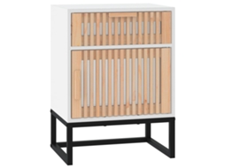 Bedside Cabinet, Bedside Cabinets Vidaxl Branco Madeira Processada (n/a)