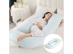 Almofada para Grávidas, Travesseiro de Corpo Inteiro, Item Essencial para a Maternidade SPQMENT (65x90x175cm azul Celeste)