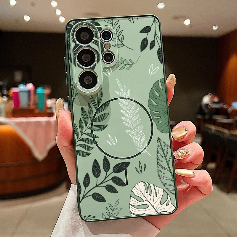 (verde) Capa Magnética Para Celular Samsung Com Estampa Fofa De Astronauta Para Galaxy S23