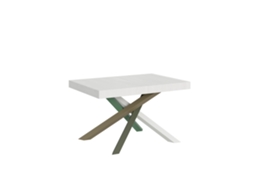 Mesa de Jantar Extensível 90X120/224 Cm Volantis Cinza Branca Quadro 4/A