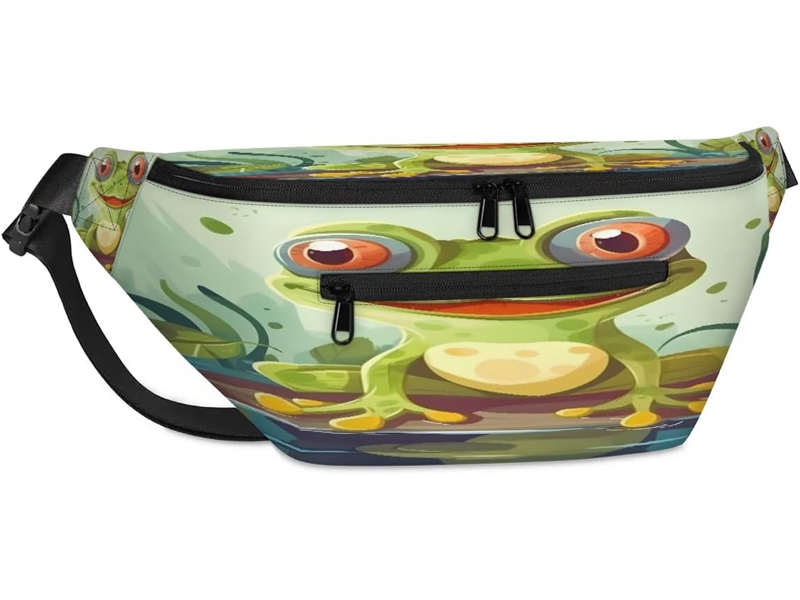 Bolsa de Ombro Divertida em Formato Sapo 38 X 25 9 19 Cm Impermeável Design Pa