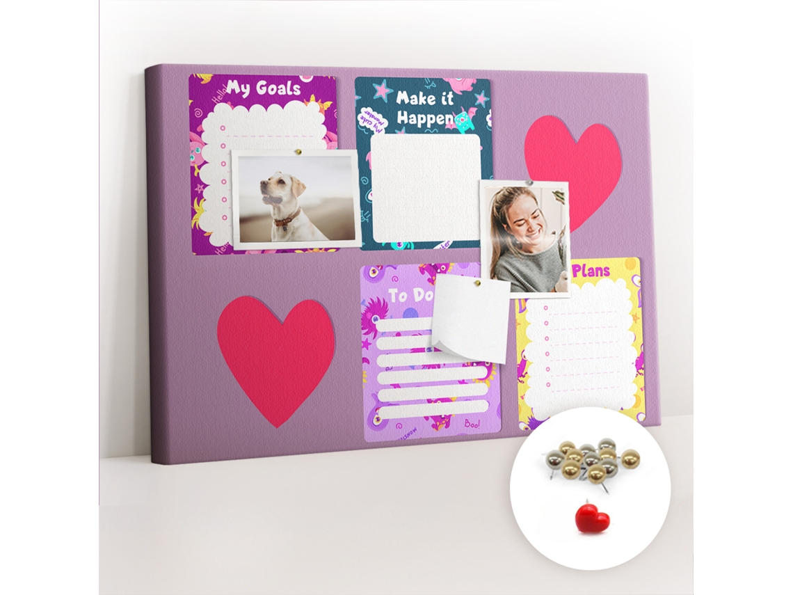 Painel De Cortiça Para Parede Notas De Monstros Para O Escritório Espelharte (60x40 Cm)