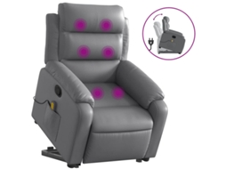 Stand Up Massage Recliner Chair, Stand Up Massage Recliner Chairs Vidaxl Cinzeto Couro Artificial