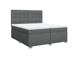 Box Spring Bed, Box Spring Beds Vidaxl Cinzeto Tecido (200 X 200 Cm)