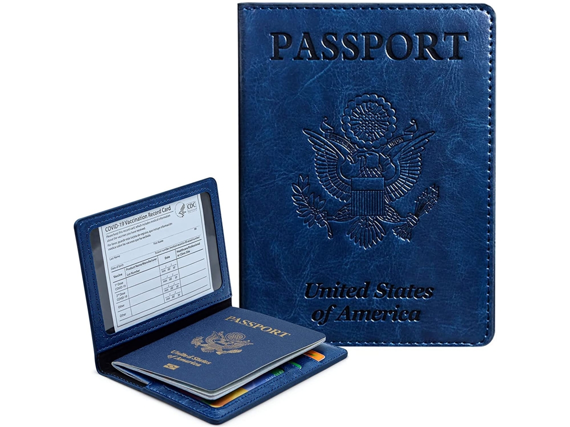 Porta-passaporte E Carteira De Vacinação, Carteira Para Passaporte Com Compartimento Cartão De Vacinação Do Cdc