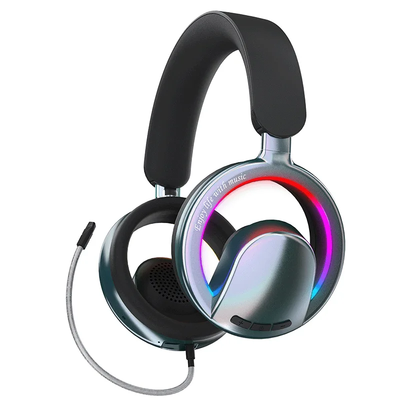 Fones De Ouvido Bluetooth Sem Fio De Longa Duração, Com Luzes E Design Aberto.