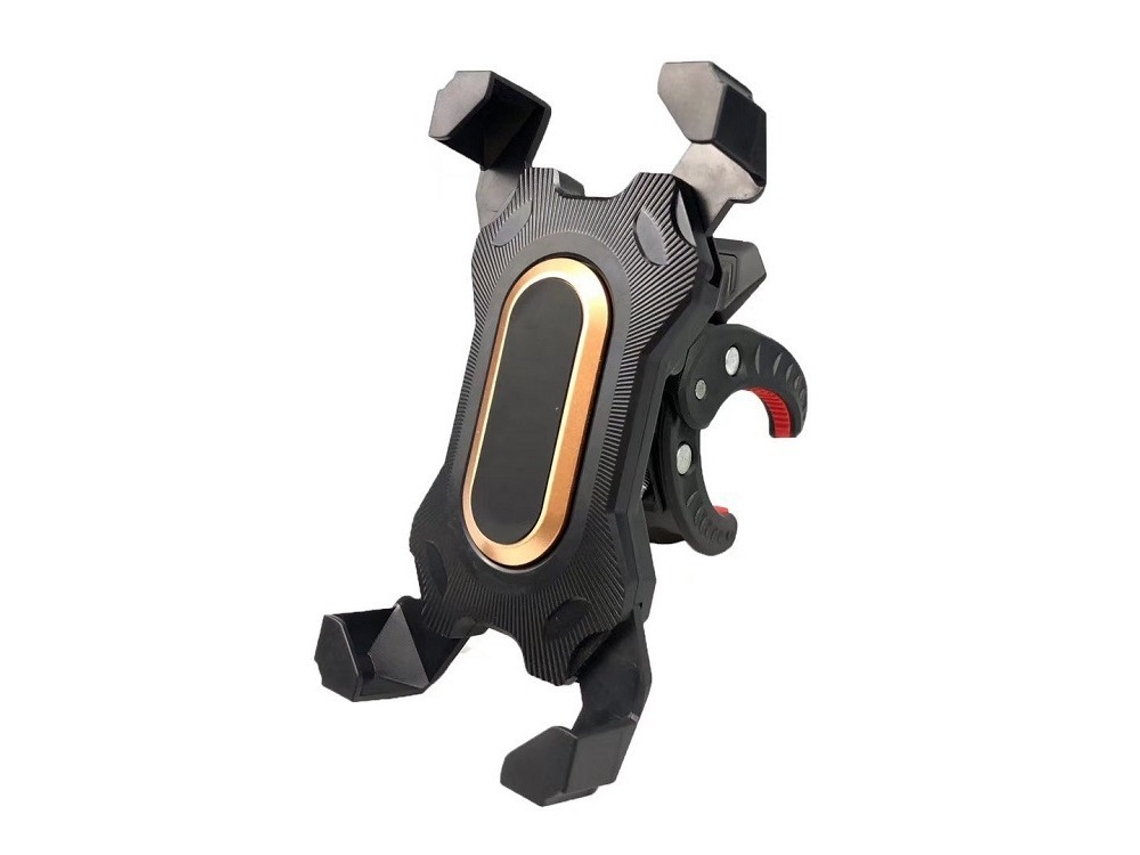 Suporte Para Telemóvel - Suporte Para Bicicleta - Suporte Para Mota - Fixação De Quatro Garras - Navegação Para Bicicleta - Dourado