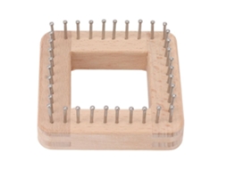 Mini Ferramenta Quadrada para Tricô com Agulhas de Crochê, Placa de Madeira para Tecer Tapetes, Faixas de Cabelo, Mantas e Meias, 10x10cm AQUAFORGE